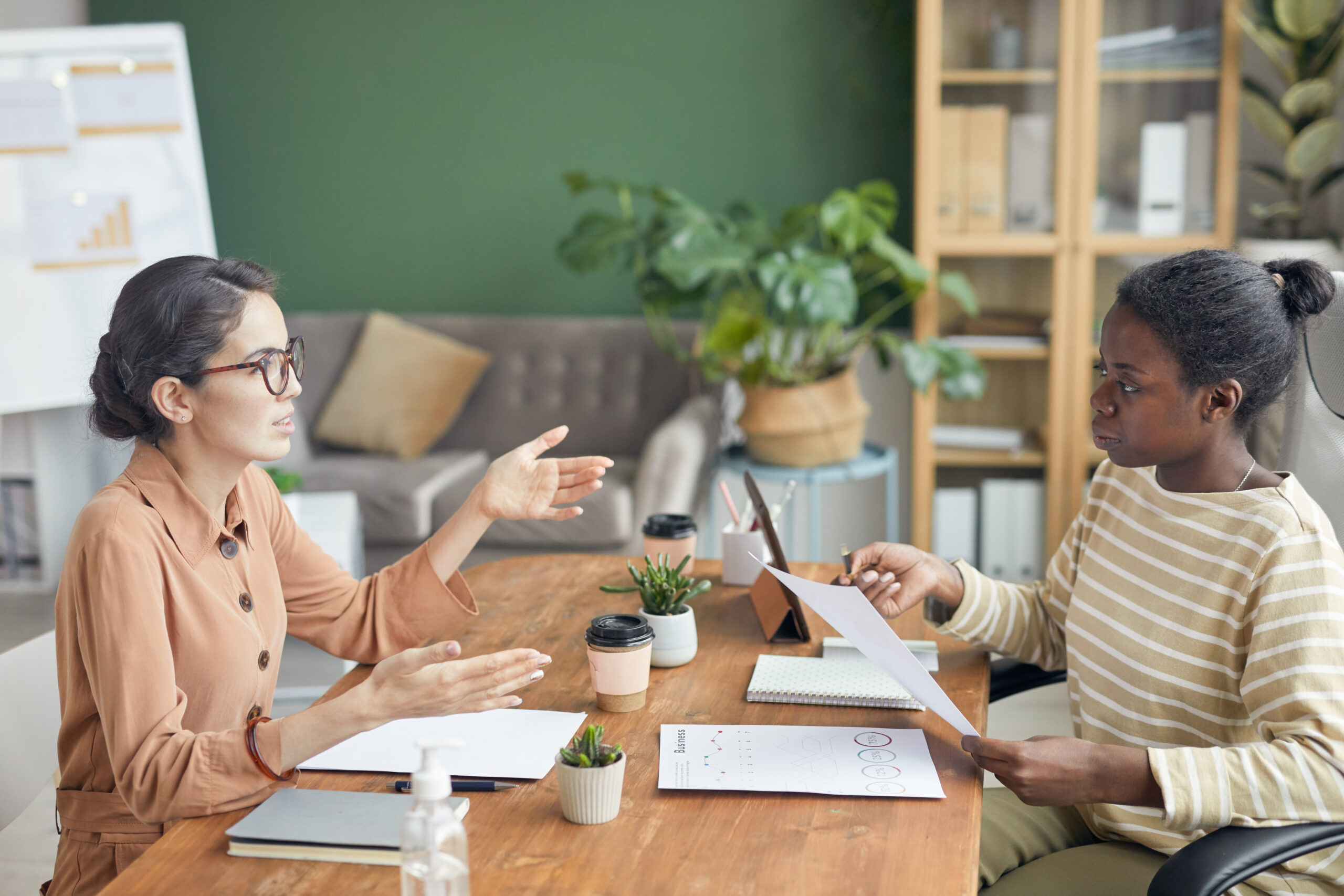 Candidate Speaking in Job Interview